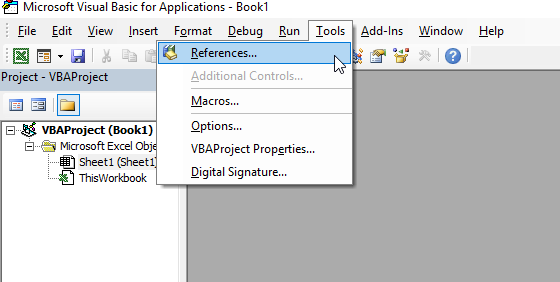 excel add reference